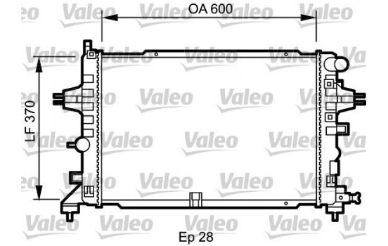 Radiator, engine cooling 734432 Valeo