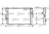 Radiator, engine cooling 734448 Valeo