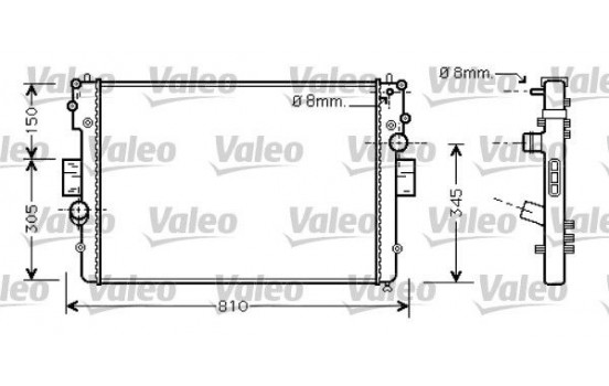 Radiator, engine cooling 734448 Valeo