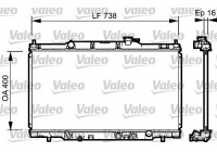 Radiator, engine cooling 734477 Valeo