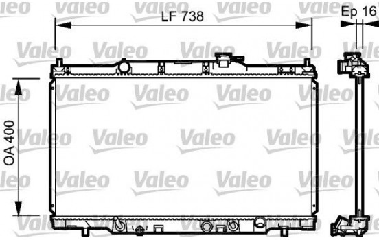 Radiator, engine cooling 734477 Valeo