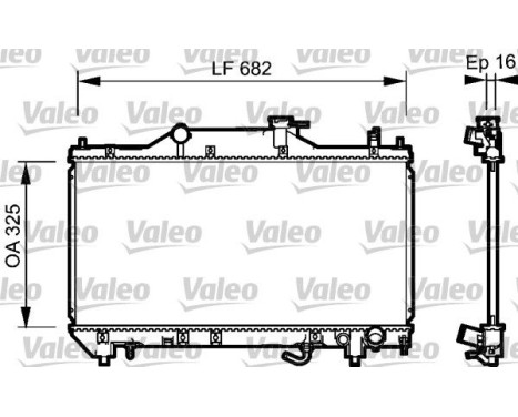Radiator, engine cooling 734490 Valeo