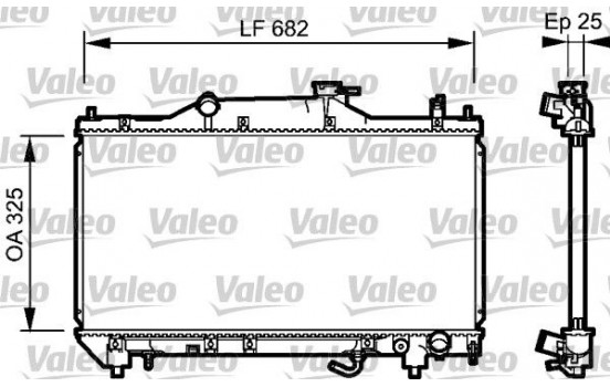 Radiator, engine cooling 734491 Valeo