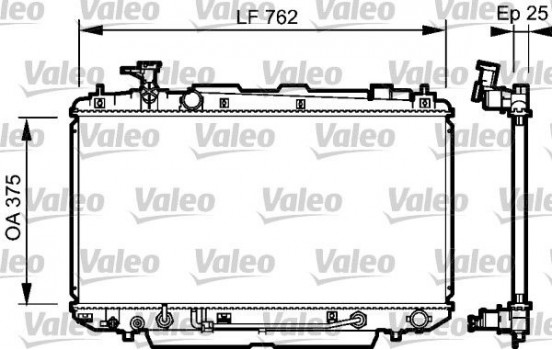 Radiator, engine cooling 734493 Valeo