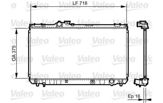 Radiator, engine cooling 734498 Valeo