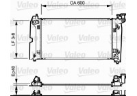 Radiator, engine cooling 734711 Valeo