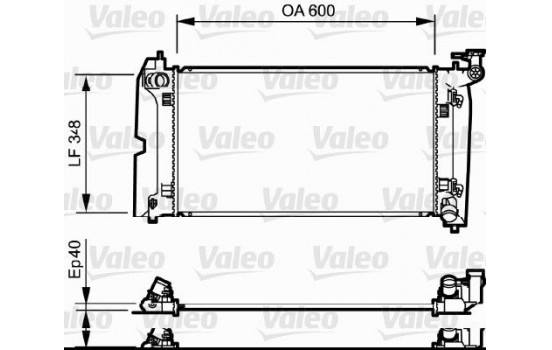 Radiator, engine cooling 734711 Valeo