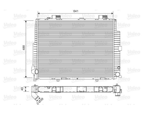 Radiator, engine cooling 734796 Valeo