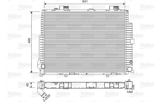 Radiator, engine cooling 734796 Valeo