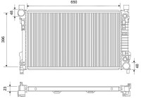 Radiator, engine cooling 734896 Valeo