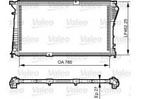 Radiator, engine cooling 734931 Valeo