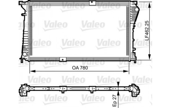 Radiator, engine cooling 734931 Valeo