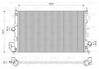 Radiator, engine cooling 734982 Valeo