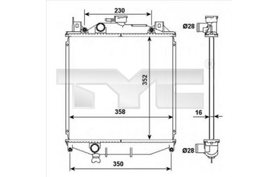 Radiator, engine cooling 735-0032 TYC