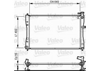 Radiator, engine cooling 735057 Valeo