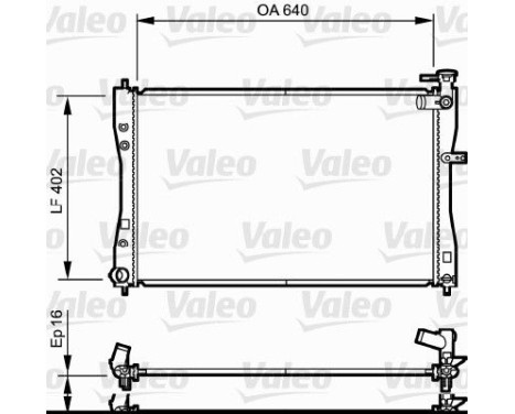 Radiator, engine cooling 735057 Valeo