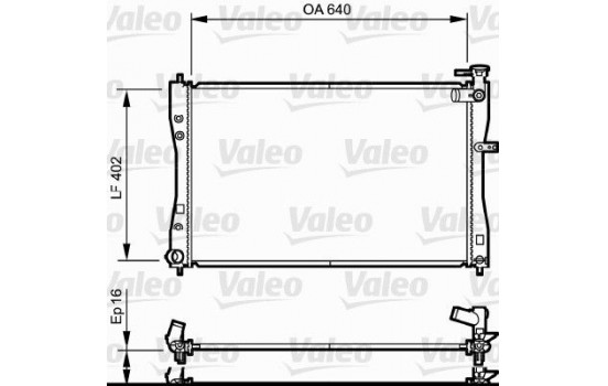 Radiator, engine cooling 735057 Valeo