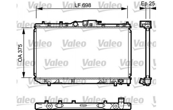 Radiator, engine cooling 735075 Valeo