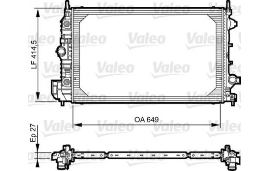 Radiator, engine cooling 735086 Valeo