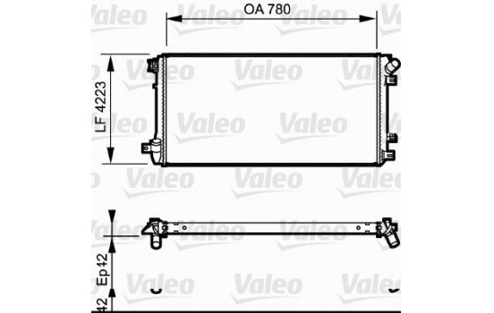 Radiator, engine cooling 735112 Valeo