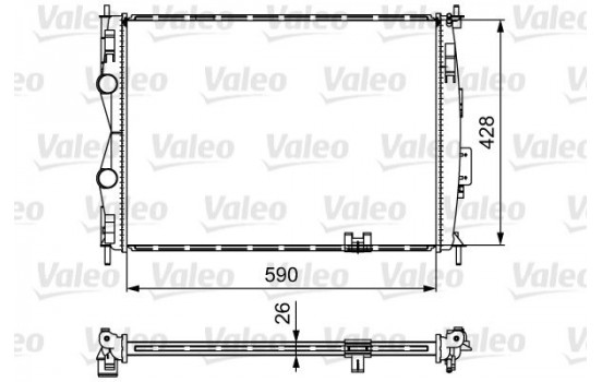 Radiator, engine cooling 735116 Valeo