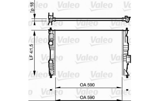 Radiator, engine cooling 735118 Valeo