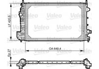 Radiator, engine cooling 735129 Valeo