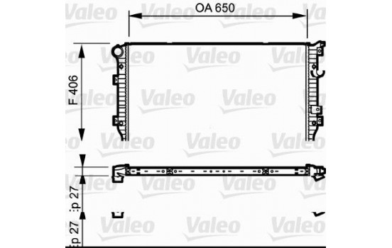 Radiator, engine cooling 735133 Valeo