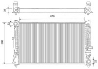 Radiator, engine cooling 735159 Valeo