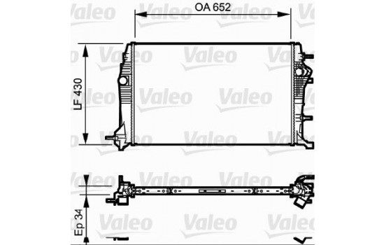 Radiator, engine cooling 735181 Valeo