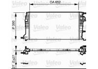 Radiator, engine cooling 735182 Valeo