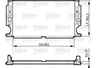Radiator, engine cooling 735188 Valeo