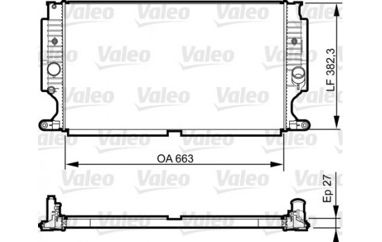 Radiator, engine cooling 735188 Valeo