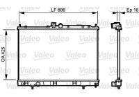 Radiator, engine cooling 735201 Valeo