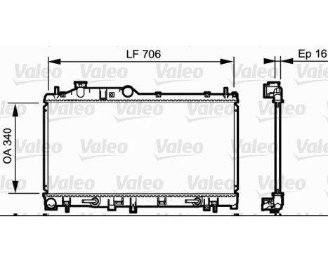 Radiator, engine cooling 735212 Valeo