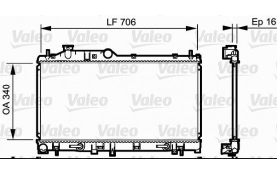 Radiator, engine cooling 735212 Valeo