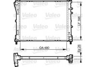 Radiator, engine cooling 735273 Valeo