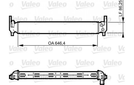 Radiator, engine cooling 735310 Valeo