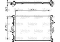 Radiator, engine cooling 735373 Valeo