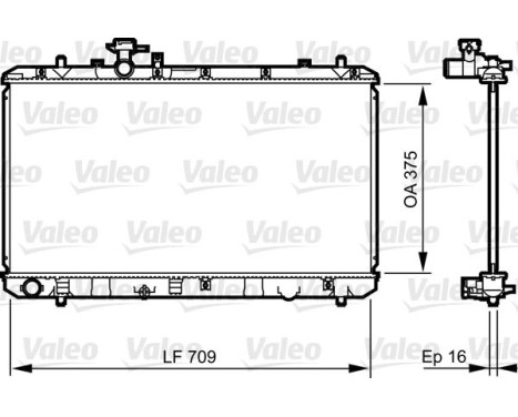 Radiator, engine cooling 735407 Valeo