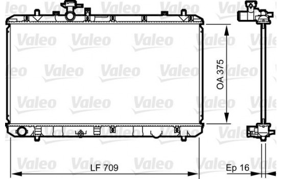 Radiator, engine cooling 735407 Valeo