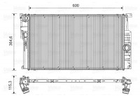 Radiator, engine cooling 735451 Valeo