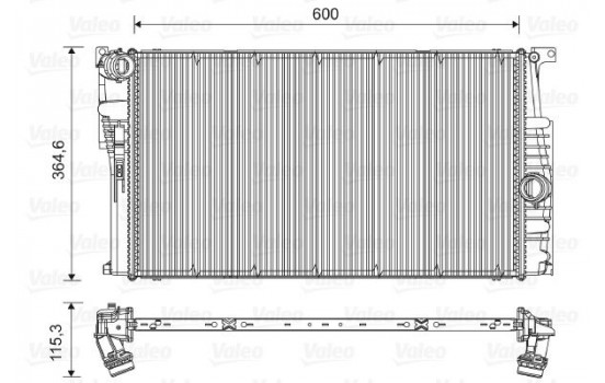 Radiator, engine cooling 735451 Valeo