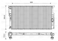 Radiator, engine cooling 735453 Valeo