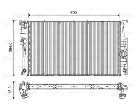 Radiator, engine cooling 735455 Valeo, Image 3