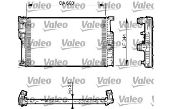 Radiator, engine cooling 735493 Valeo