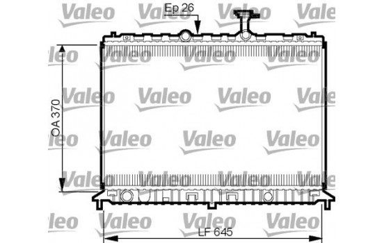 Radiator, engine cooling 735501 Valeo