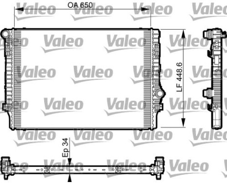 Radiator, engine cooling 735548 Valeo