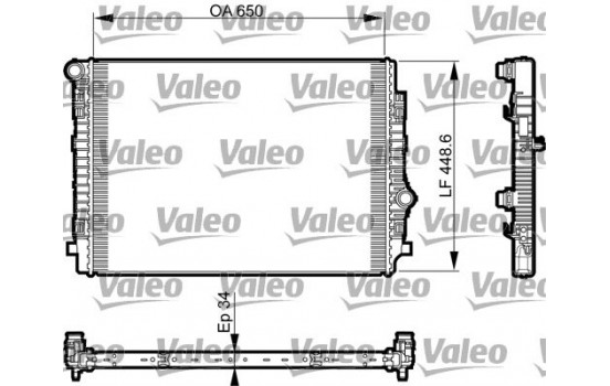 Radiator, engine cooling 735549 Valeo