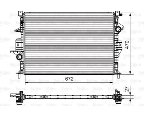 Radiator, engine cooling 735551 Valeo
